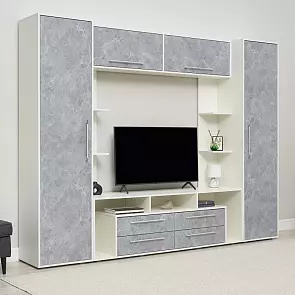 Гостиная Гармония  (Мрамор Глянец, Белый)