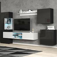 Гостиная POINT  ТИП-70 Белый/Чёрный глянец