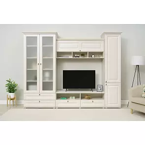 Гостиная Престиж 1 Вариант №1 (Сандал светлый, сандал светлый)