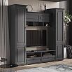 Гостиная Престиж 1 Вариант №4 (Графит структурный, Графит)