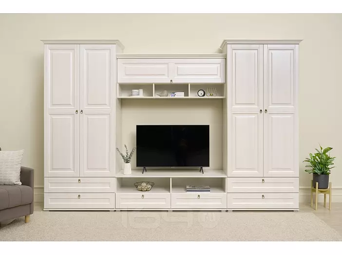 Гостиная Престиж 1 Вариант №4 (Сандал светлый, сандал светлый)