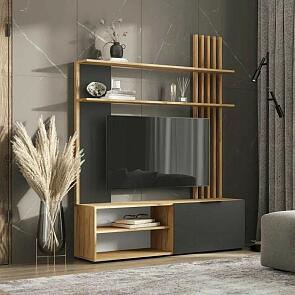 Гостиная Роджина (Графит, Дуб Крафт (КРОМКА ДУБ СОНОМА))