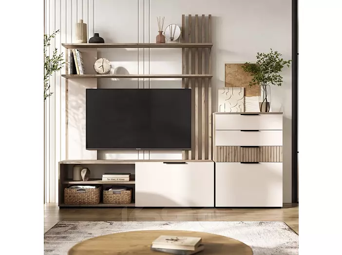 Гостиная Роджина (Кашемир, Дуб Крафт серый)