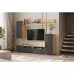 Гостиная Верона (Графит, Дуб Крафт)