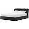 Кровать Сицилия экокожа черный с подъемным механизмом 1600x2000, ортопедическое основание, изголовье мягкое