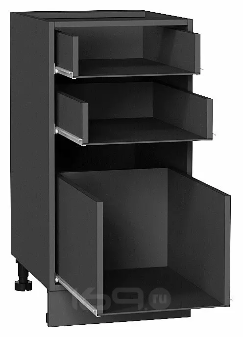 Каркас нижнего шкафа с 3-мя ящиками Н 403 Graphite