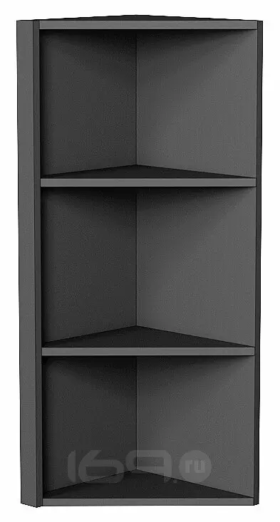 Каркас верхнего торцевого шкафа ВТ 309 Graphite