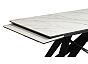 Керамический стол Блэкберн 160(220)х89 белый gilt white / черный