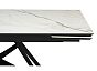 Керамический стол Блэкберн 160(220)х89 белый gilt white / черный