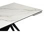 Керамический стол Блэкберн 160(220)х89 белый gilt white / черный