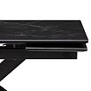 Керамический стол Бронхольм 140(200)х80х77 черный мрамор / черный