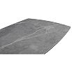 Керамический стол Фестер 160 (205) х 90 серый мрамор / пленка черная / ноги черные