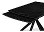 Керамический стол Катчел 120(180)x80 черный мрамор / черный