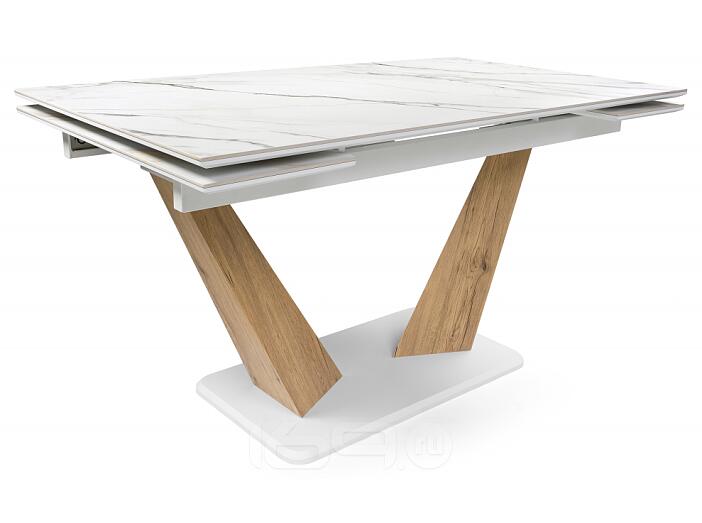 Керамический стол Кели 140(200)х80х76 белый