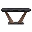 Керамический стол Кели 140(200)х80х76 черный мрамор / орех кантри / черный