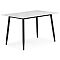 Керамический стол Rion 120 белый мрамор / черный