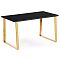 Керамический стол Селена 2 160х90 черный мрамор / золото