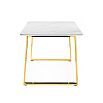 Керамический стол Селена 2 180х90х77 белый мрамор / золото