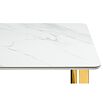 Керамический стол Селена 2 180х90х77 белый мрамор / золото