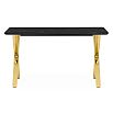 Керамический стол Селена 3 160х90 черный мрамор / золото