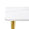 Керамический стол Селена 3 160х90х77 белый мрамор / золото