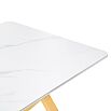 Керамический стол Селена 3 160х90х77 белый мрамор / золото