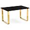 Керамический стол Селена 4 140х80 черный мрамор / золото