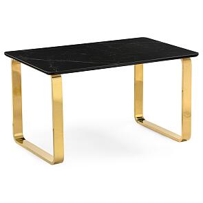 Керамический стол Селена 4 140х80 черный мрамор / золото