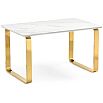 Керамический стол Селена 4 160х90х77 белый мрамор / золото