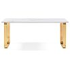 Керамический стол Селена 4 180х90х77 белый мрамор / золото