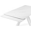 Керамический стол Вилли 140 (200) х 80 белый мрамор alpin white / snow white / белый