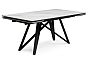 Керамический стол Вилсон 160(220)х89 белый gilt white / черный