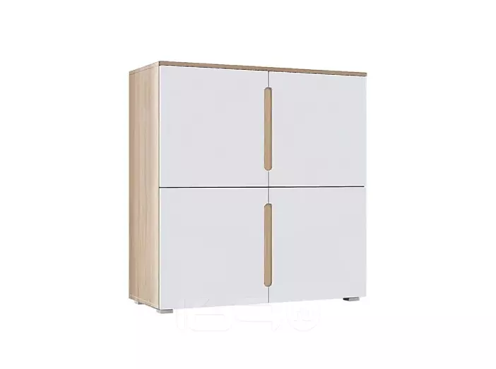 Ким Тумба 4-х ств  (Белый глянец холодный, сонома)