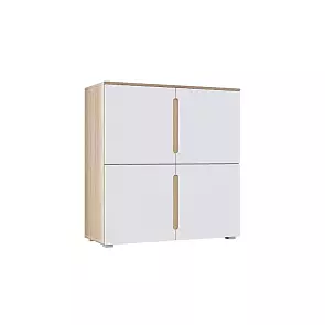 Ким Тумба 4-х ств  (Белый глянец холодный, сонома)