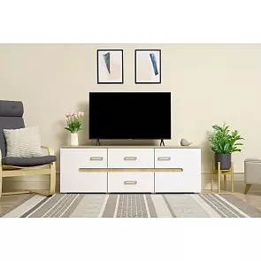 Ким Тумба ТВ (Белый глянец холодный, сонома)