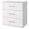 Комод 3 ящика Алекс Белый/Белый 680*739*403