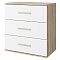 Комод 3 ящика Алекс Белый/Дуб сонома 680*739*403