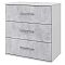 Комод 3 ящика Алекс Бетон/Белый 680*739*403