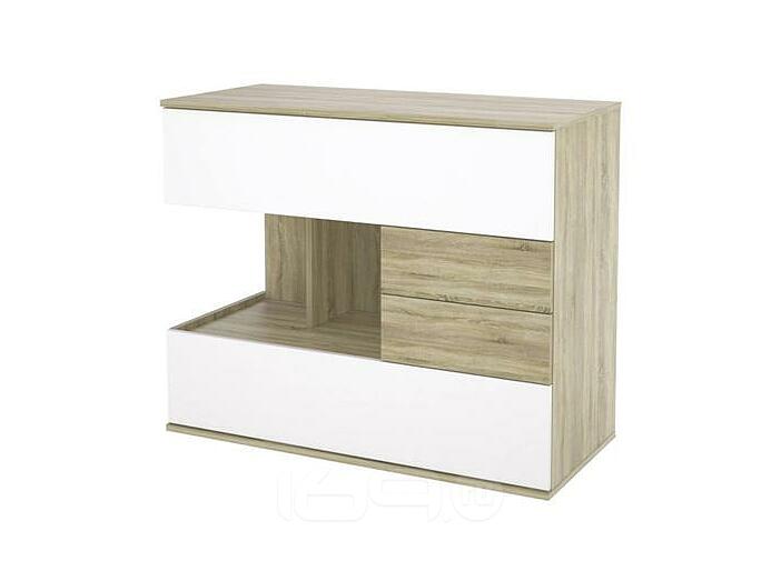 Комод Ирма СТЛ.143.10 Дуб сонома/Белый глянец