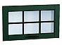 Комплект фасадов Дублин со стеклом для каркаса Ф-86 ВГ600 Special Green