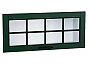 Комплект фасадов Дублин со стеклом для каркаса Ф-88 ВГ800 Special Green