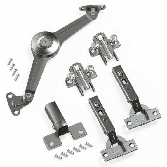 Комплект подъёмника HAFELE Duo с 2 петлями HETTICH Intermat 9943, угол открывания 110 гр