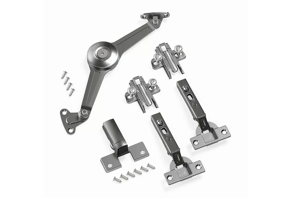 Комплект подъёмника HAFELE Duo с 2 петлями HETTICH Intermat 9943, угол открывания 110 гр