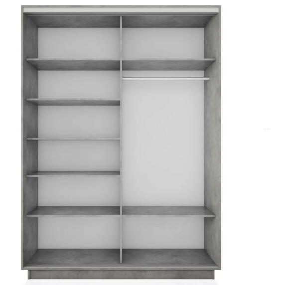 Корпус 2х-дверного шкафа-купе Экспресс 2 Дуо 120 Бетон 1200x2200x600