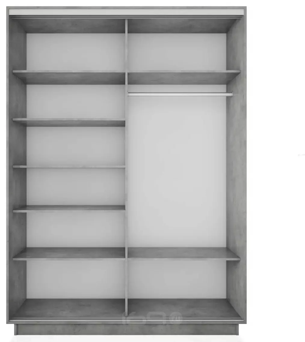 Корпус 2х-дверного шкафа-купе Экспресс 2 Дуо 120 Бетон 1200x2200x600