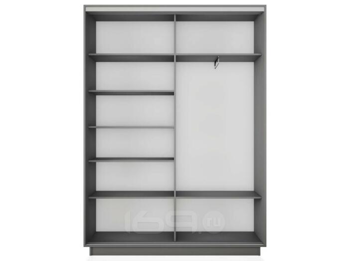 Корпус 2х-дверного шкафа-купе Экспресс 2 Дуо 120 Серый Диамант 1200x2200x450