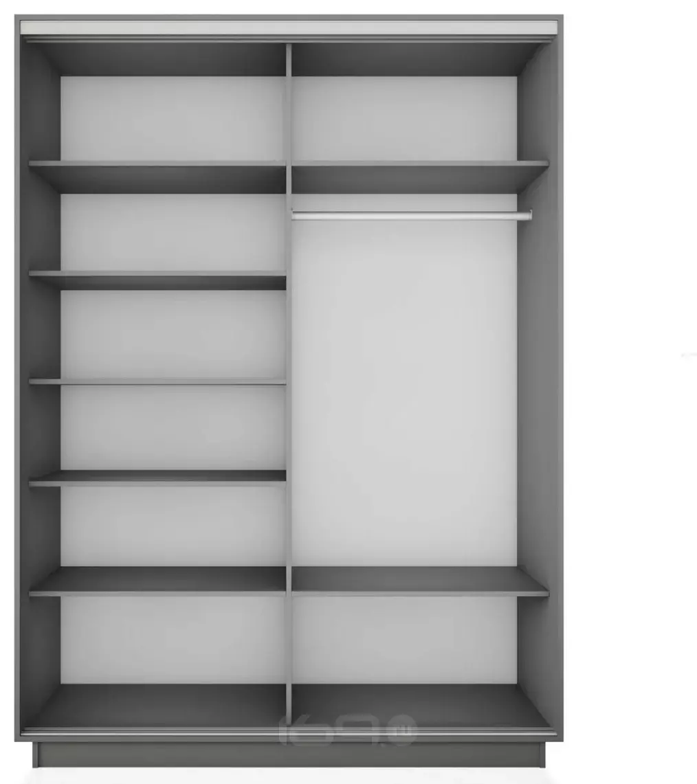 Корпус 2х-дверного шкафа-купе Экспресс 2 Дуо 120 Серый Диамант 1200x2400x600