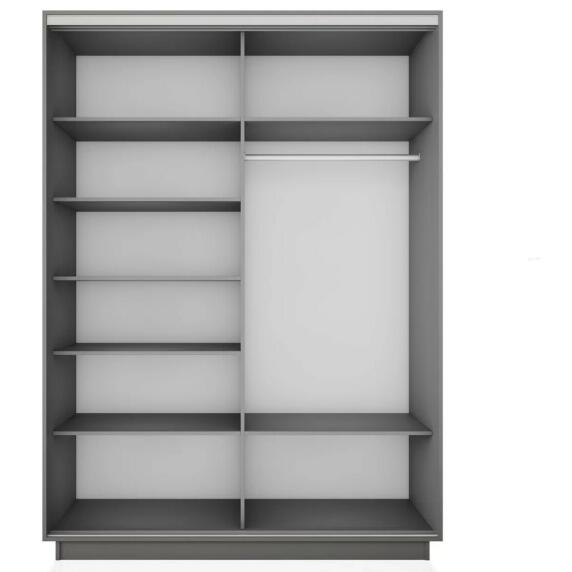 Корпус 2х-дверного шкафа-купе Экспресс 2 Дуо 140 Серый Диамант 1400x2200x600