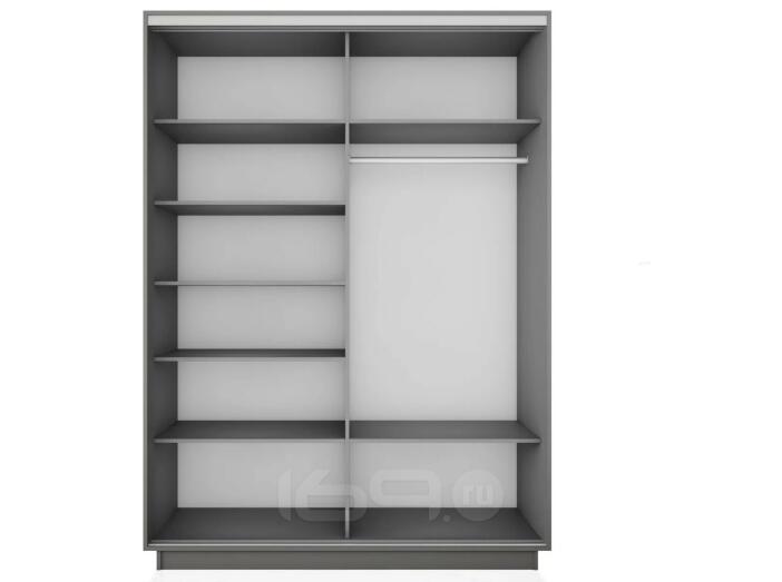 Корпус 2х-дверного шкафа-купе Экспресс 2 Дуо 160 Серый Диамант 1600x2200x600
