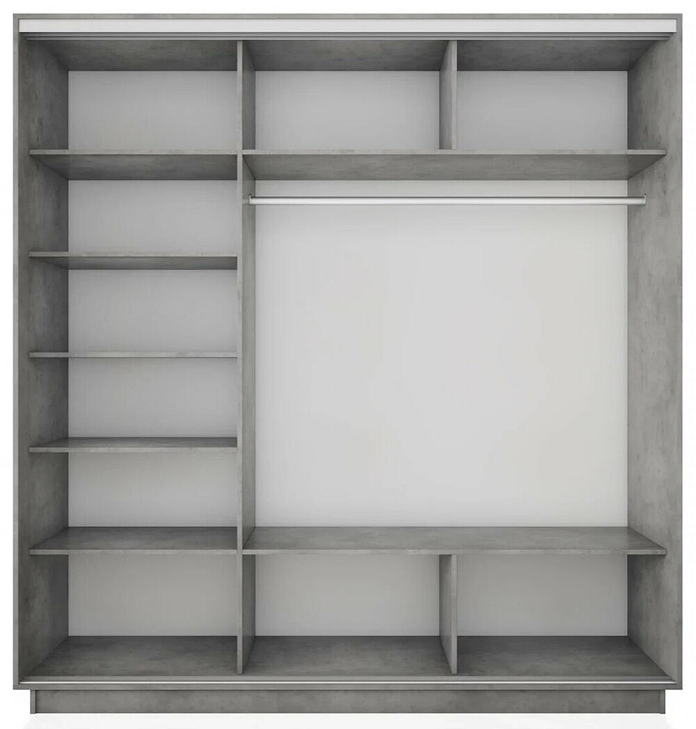 Корпус 3х-дверного шкафа-купе Экспресс 2 Трио 180 Бетон 1800x2400x600 21520₽